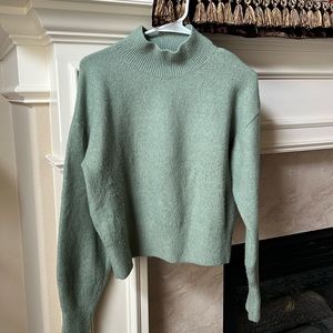New Green Mock Neck Sweater
